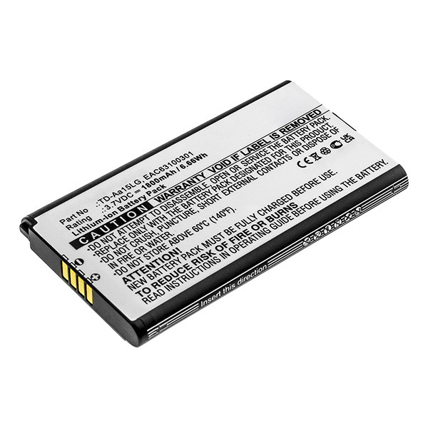 LG TD-Aa15LG / EAC63100301 accu (3.7 V, 1800 mAh, 123accu huismerk)  ALG00454 - 1