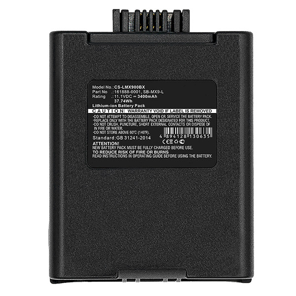 LXE SB-MX9-L / 161888-0001 accu (3400 mAh, 123accu huismerk) ALX00008 - 3