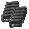 10 Stuks: Landport LP12-1.2 VRLA AGM Loodaccu's (12V, 1.2 Ah, T1 terminal)