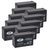 10 Stuks: Landport LP12-9 VRLA AGM Loodaccu's (12V, 9 Ah, T1 terminal)