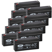 Landport 10 Stuks: Landport LP6-3.2 VRLA AGM Loodaccu's (6V, 3.2 Ah, T1 terminal)  ALA00489