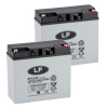 2 Stuks: Landport EV12-22 AGM Deep Cycle accu's (12V, 22 Ah, T12 terminal) ALA00420 - 1