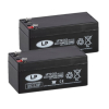 2 Stuks: Landport LP12-3.4 VRLA AGM Loodaccu's (12V, 3.4 Ah, T1 terminal)