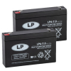 2 Stuks: Landport LP6-7.0 VRLA AGM Loodaccu's (6V, 7.0 Ah, T1 terminal)
