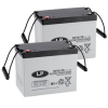 2 stuks: Landport EV12-75 / EV12075 AGM Deep Cycle accu's (12V, 75 Ah, T6 terminal) ALA00426 - 1