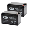2 stuks: Landport EVX12-15 / EVX12015 Deep Cycle Carbon AGM Gel accu's (12V, 15 Ah, T12 terminal) ALA00561 - 1