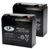 2 stuks: Landport EVX12-25 / EVX12025 Deep Cycle Carbon AGM Gel accu's (12V, 25 Ah, T12 terminal) ALA00558 - 1