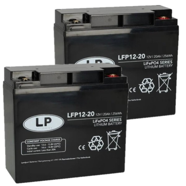 2 stuks: Landport LFP12.8-20 Lithium accu's (12.8V, 20Ah, 256Wh, LiFePO4 ) ALA00552 - 1