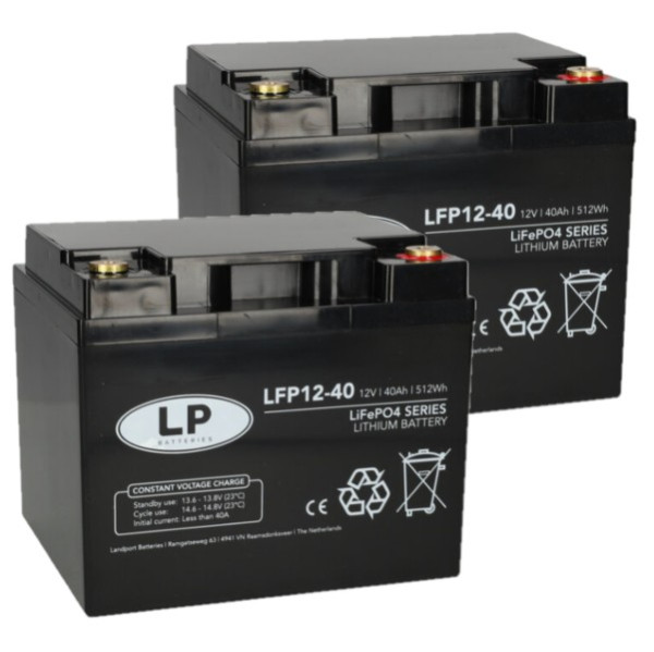 2 stuks: Landport LFP12.8-40 Lithium accu's (12.8V, 40Ah, 512Wh, LiFePO4) ALA00553 - 1