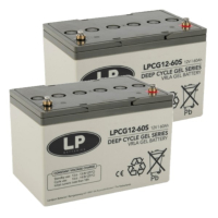 2 stuks: Landport LPCG12-60S Deep Cycle Gel accu's (12V, 60 Ah, T6 terminal)) ALA00547