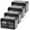 4 stuks: Landport EVX12-15 / EVX12015 Deep Cycle Carbon AGM Gel accu's (12V, 15 Ah, T12 terminal) ALA00562 - 1