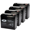 4 stuks: Landport EVX12-25 / EVX12015 Deep Cycle Carbon AGM Gel accu's (12V, 25 Ah, T12 terminal) ALA00559 - 1