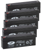 5 Stuks: Landport LP12-2.3 VRLA AGM Loodaccu's (12V, 2.3 Ah, T1 terminal)