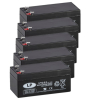5 Stuks: Landport LP12-3.4 VRLA AGM Loodaccu's (12V, 3.4 Ah, T1 terminal)