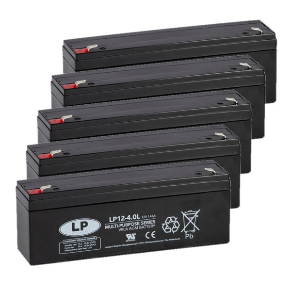 Landport 5 Stuks: Landport LP12-4.0L VRLA AGM Loodaccu's (12V, 4.0 Ah, T1 terminal)  ALA00452 - 1
