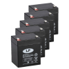 5 Stuks: Landport LP12-5.4 VRLA AGM Loodaccu's (12V, 5.4 Ah, T2 terminal)