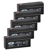 Landport 5 Stuks: Landport LP6-3.2 VRLA AGM Loodaccu's (6V, 3.2 Ah, T1 terminal)  ALA00486
