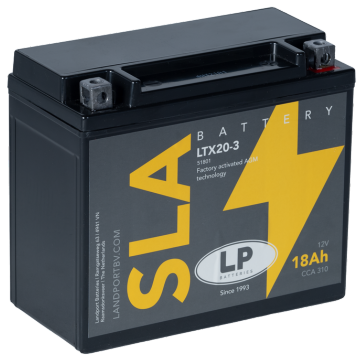 Landport AGM 51801 / YTX20-3 / YTX20L-BS accu (12V, 18Ah, 270A) ALA00167 - 1