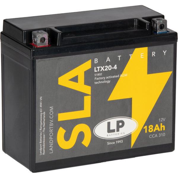 Landport AGM 51802 / YTX20-BS / 518902026 accu (12V, 18Ah, 270A) ALA00170 - 1