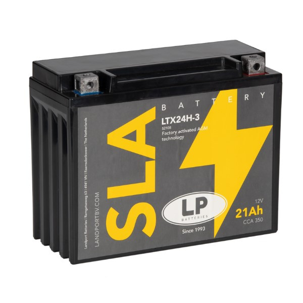Landport AGM 52108 / YTX24H-3 / YTX24HL-BS accu (12V, 21Ah, 320A) ALA00250 - 1