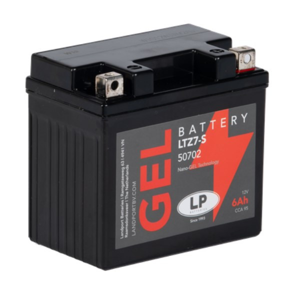 Landport Gel 50702 / YTZ7S-BS / 507902011 accu (12V, 6Ah, 130A) ALA00279 - 1