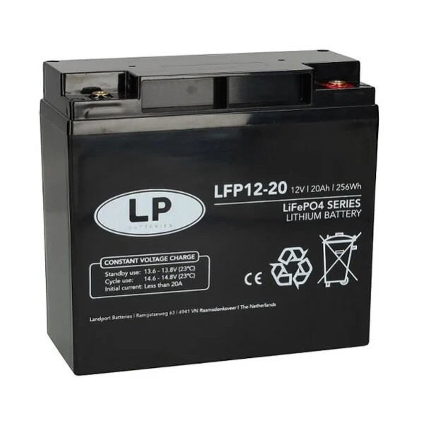 Landport LFP12.8-20 Lithium accu (12.8V, 20Ah, 256Wh, LiFePO4 ) ALA00396 - 1