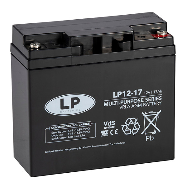 Landport LP12-17 VRLA AGM Loodaccu (12V, 17 Ah, T12 terminal)  ALA00115 - 1