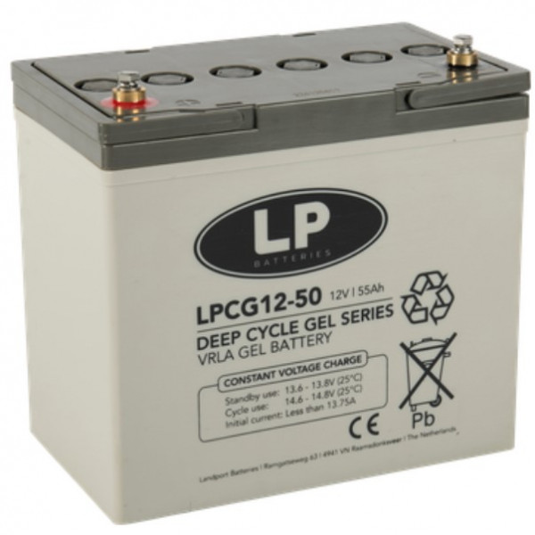 Landport LPCG12-50 Deep Cycle Gel accu (12V, 50 Ah, T6 terminal)  ALA00220 - 1