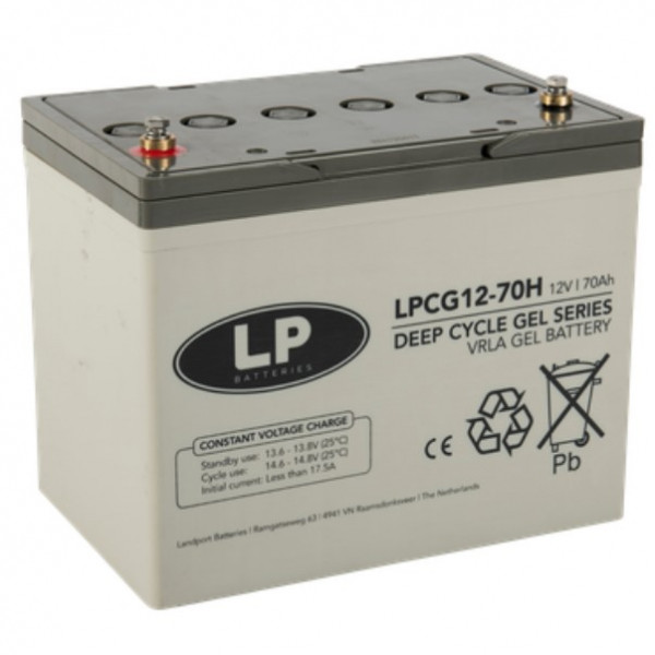 Landport LPCG12-70H Deep Cycle Gel accu (12V, 70 Ah, T6 terminal)  ALA00108 - 1