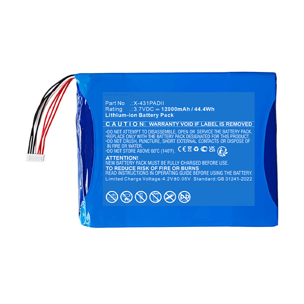 Launch X-431 PAD II accu (3.7 V, 12000 mAh, 123accu huismerk)  ALA00522 - 1