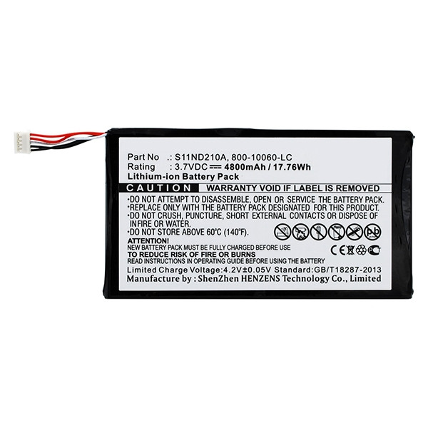 LeapFrog S11ND210A / 800-10060-LC accu (4800 mAh, 123accu huismerk)  ALE00330 - 1