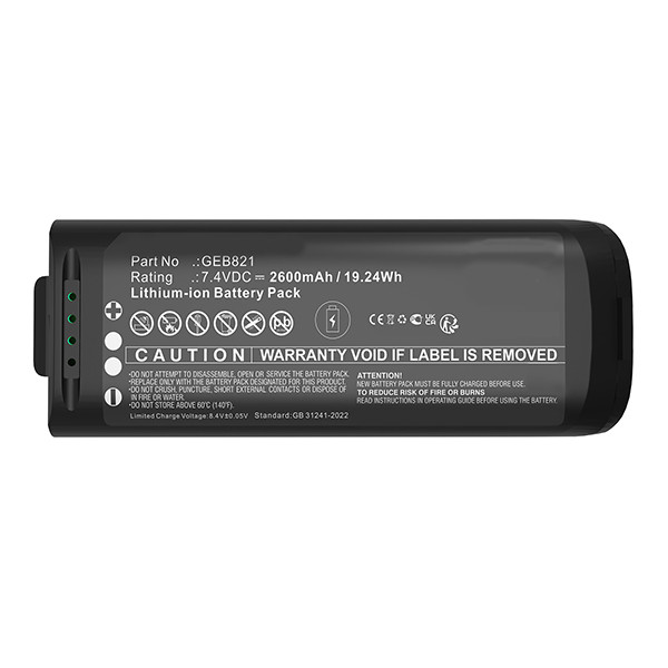 Leica 879638 / GEB821 accu (7.4 V, 2600 mAh, 123accu huismerk) ALE00994 - 1