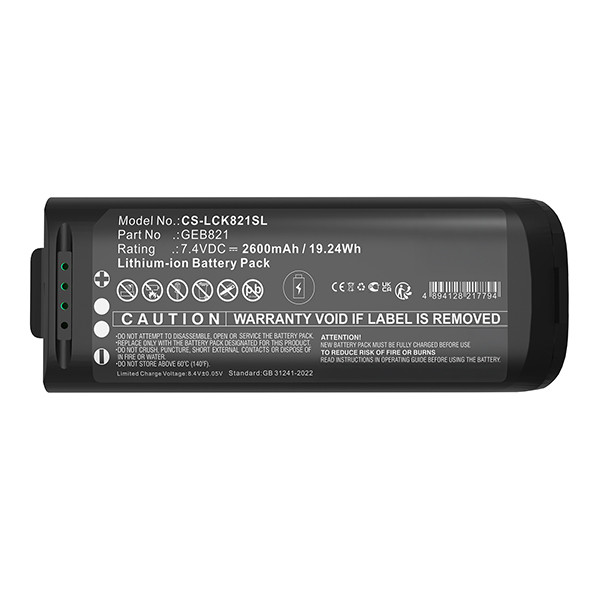 Leica 879638 / GEB821 accu (7.4 V, 2600 mAh, 123accu huismerk) ALE00994 - 4