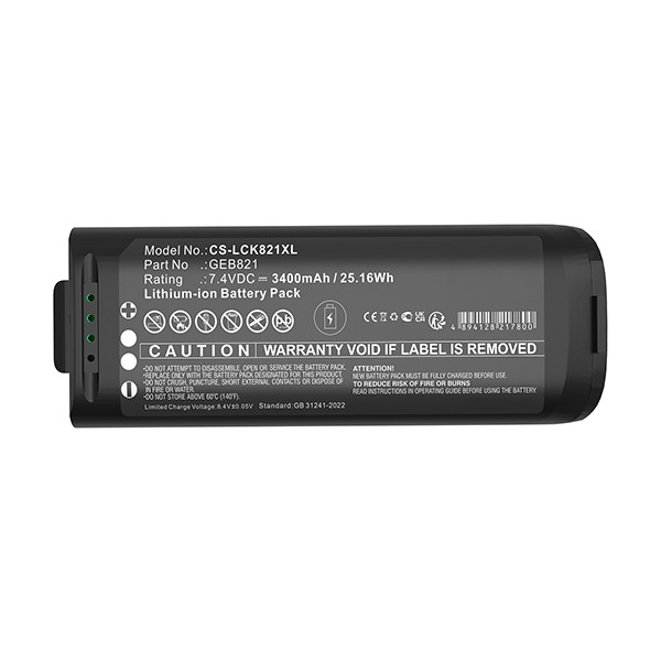 Leica 879638 / GEB821 accu (7.4 V, 3400 mAh, 123accu huismerk) ALE00993 - 3