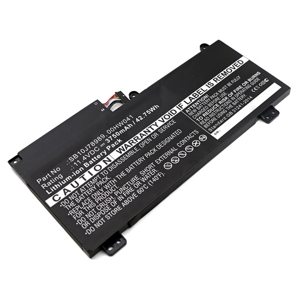 Lenovo 00HW040 / 00HW041 / SB10J78989 accu (11.4 V, 3750 mAh, 123accu huismerk)  ALE00503 - 1