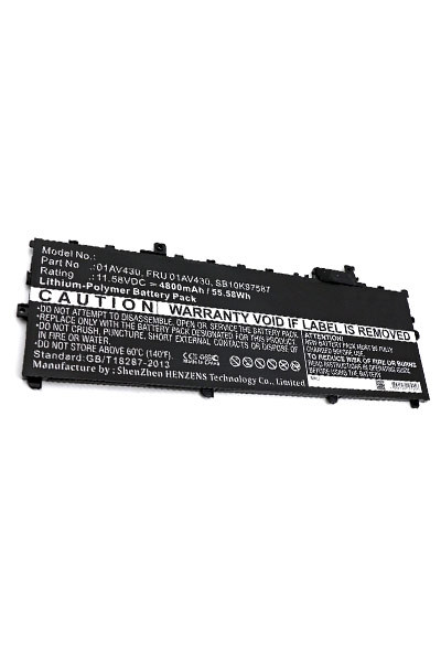 Lenovo 01AV430 / FRU01AV430 accu (11.58 V, 4800 mAh, 123accu huismerk)  ALE00478 - 1