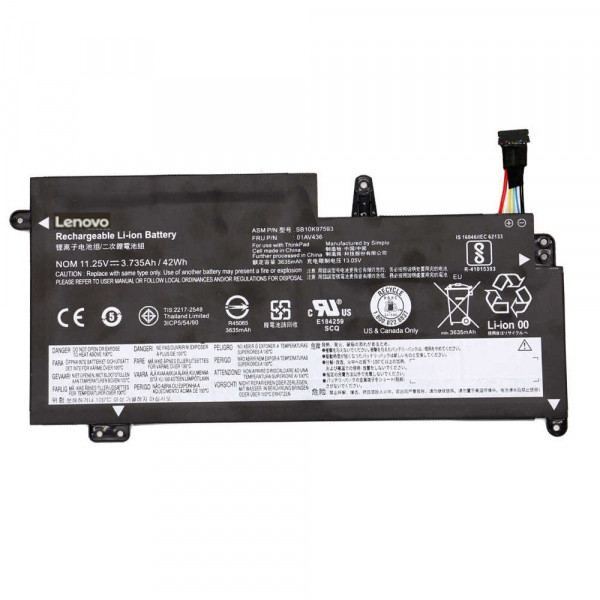 Lenovo 01AV436 / SB10K97593 accu (11.25 V, 42 Wh, 3735 mAh, origineel)  ALE00676 - 1