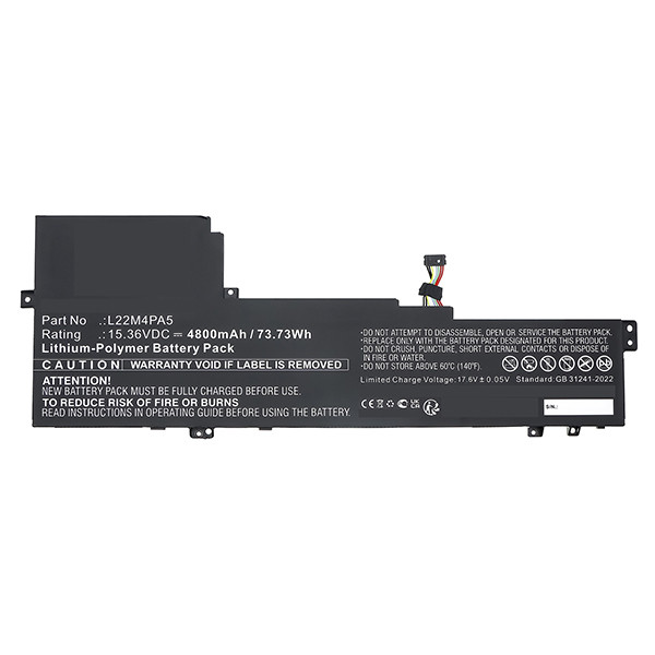 Lenovo 5B11K39349 / 5B11K39355 accu (15.36 V, 4800 mAh, 123accu huismerk) ALE00988 - 1