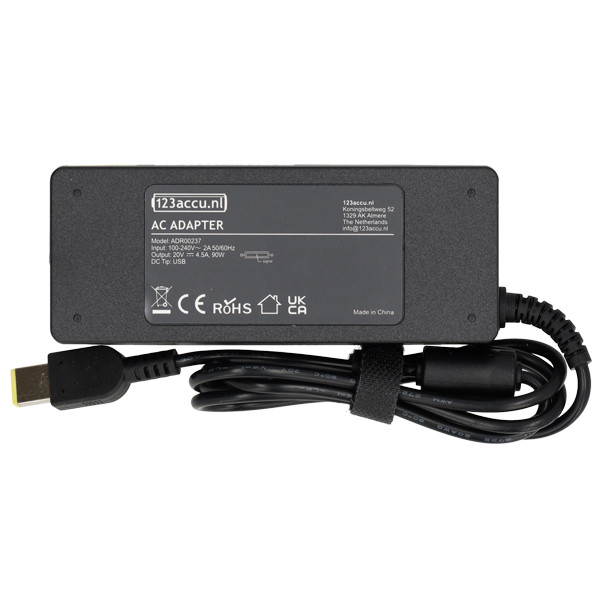 Lenovo 90W Square tip adapter (20 V, 4.5 A, 90 W, 123accu huismerk) ADR00237 - 2