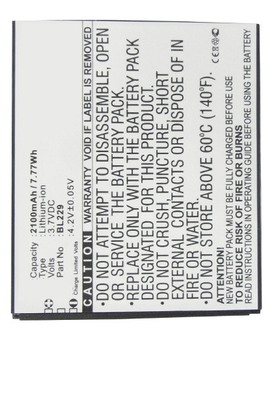 Lenovo BL229 accu (2100 mAh, 123accu huismerk)  ALE00241 - 1