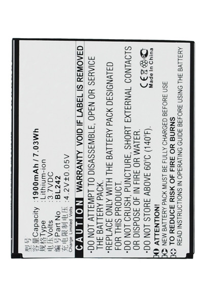 Lenovo BL242 accu (1900 mAh, 123accu huismerk)  ALE00257 - 1