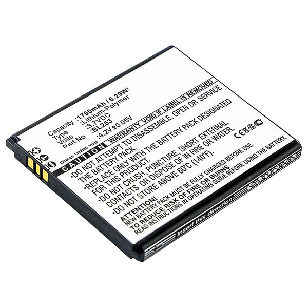 Lenovo BL253 accu (3.7 V, 1700 mAh, 123accu huismerk)  ALE00517 - 1