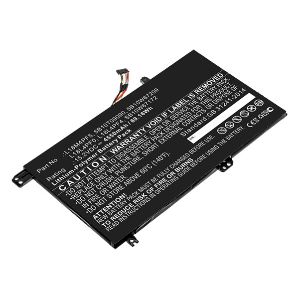 Lenovo L18L4PF0 / L18L4PF4 / L18M4PF5 accu (15.2 V, 4550 mAh, 123accu huismerk)  ALE00747 - 1