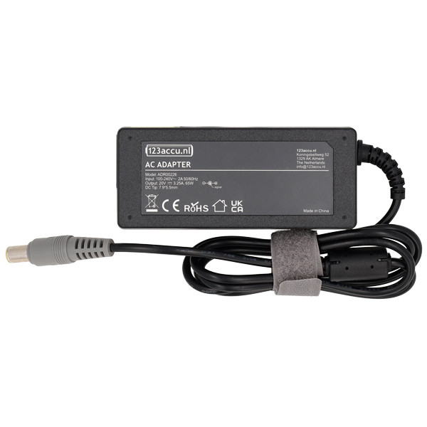 Lenovo adapter (20 V, 3.25 A, 65 W, 123accu huismerk) ADR00226 - 2