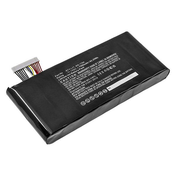 MSI BTY-L77 / MS-1784 accu (11.1 V, 7500 mAh, 123accu huismerk)  AMS00125 - 1