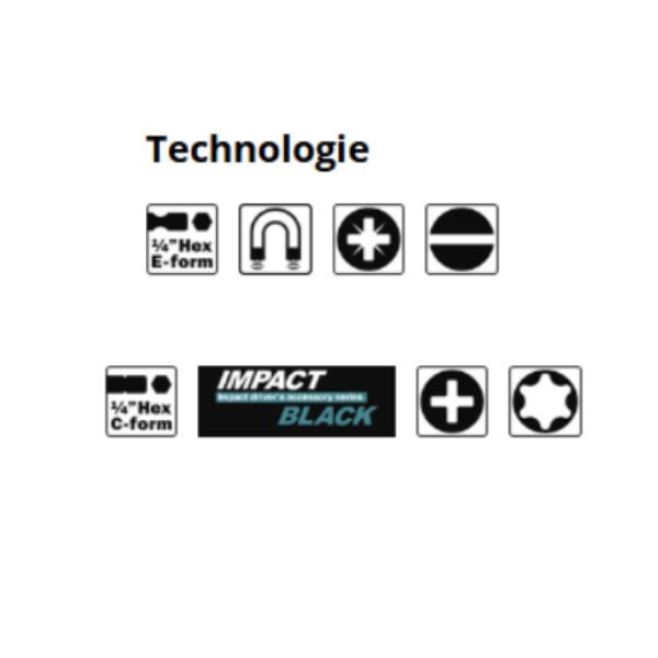 Makita B-66880 Impact Black Slagschroefbitset 35-delig AMA00808 - 4