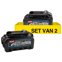 Makita Startset: 2 stuks Makita BL4020 XGT / 40V Max / 191L29-0 accu's (40 V, 2.0 Ah, origineel)  AMA00810