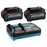 Makita Startset: 2 stuks Makita BL4025 XGT / 40V Max / 191B36-3 accu's + DC40RA snellader (40 V, 2.5 Ah, origineel)  AMA00818
