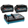 Startset: 2 stuks Makita BL4040 XGT / 40V Max / 191B26-6 accu's + DC40RA snellader (40 V, 4.0 Ah, origineel) AMA00823 - 1