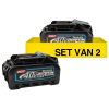 Startset: 2 stuks Makita BL4040 XGT / 40V Max / 191B26-6 accu's (40 V, 4.0 Ah, origineel)